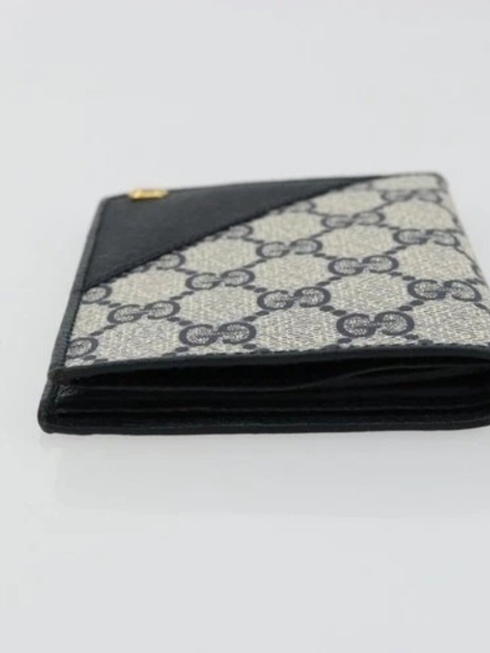 GUCCI GG Supreme Compact Wallet PVC Navy Auth 178789A - Picture 5 of 16